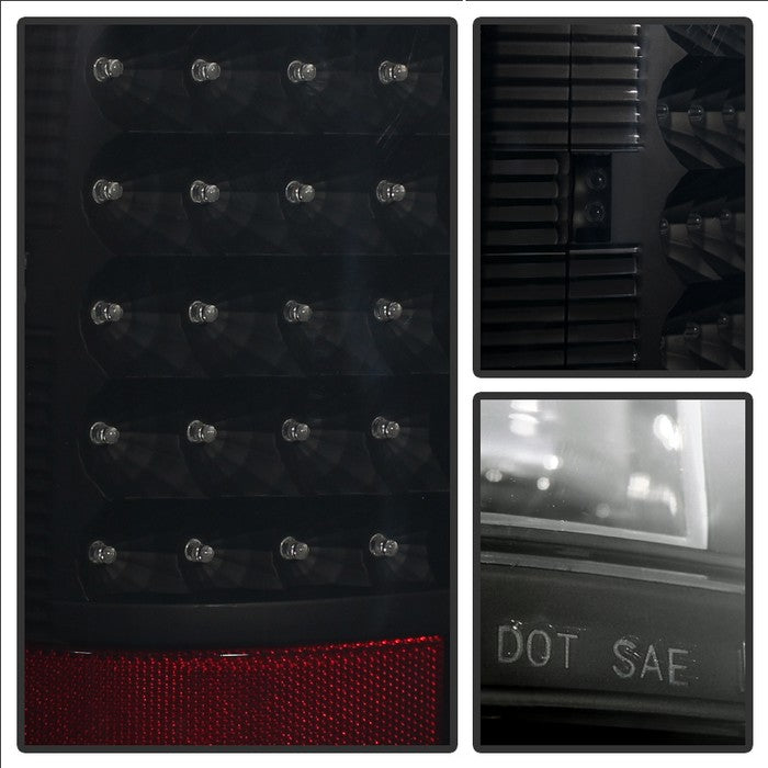 SPYDER Xtune Dodge Ram 07-08 1500 / Ram 07-09 2500/3500 LED Tail Lights Black Smoke ALT-JH-DR07-LED-BKSM 9026539