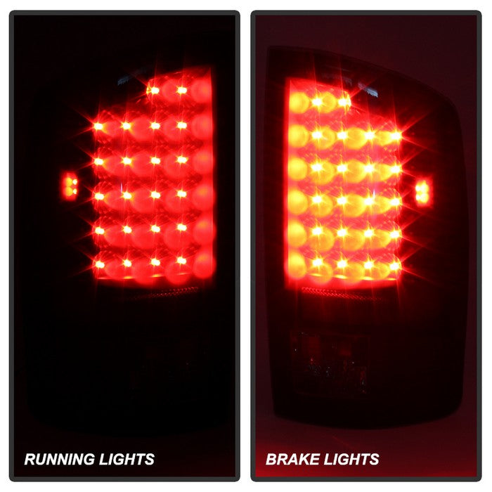 SPYDER Xtune Dodge Ram 07-08 1500 / Ram 07-09 2500/3500 LED Tail Lights Black Smoke ALT-JH-DR07-LED-BKSM 9026539