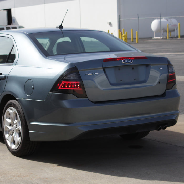 SPYDER xTune 10-12 Ford Fusion Light Bar LED Tail Lights - Black Smoked (ALT-JH-FFU10-LBLED-BSM) 9041662