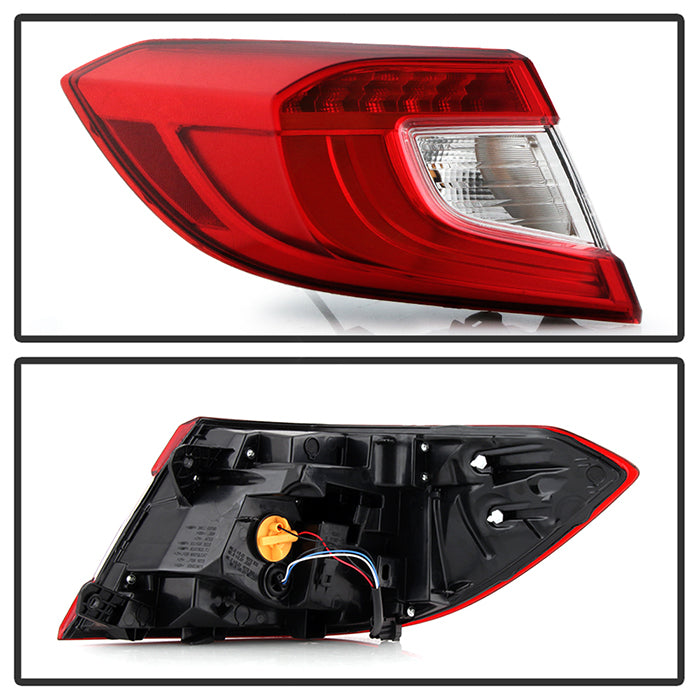 xTune Honda Accord 18-20 Red Clear Driver Side LED Tail Lights - OE Outer Left ALT-JH-HA18-OE-OL 9949173