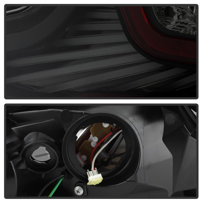 SPYDER xTune 03-05 Infiniti G35 Coupe Tail Lights LED Light Tube Style Black Smoked ALT-JH-IG3503-LEDLB-BSM 9037702