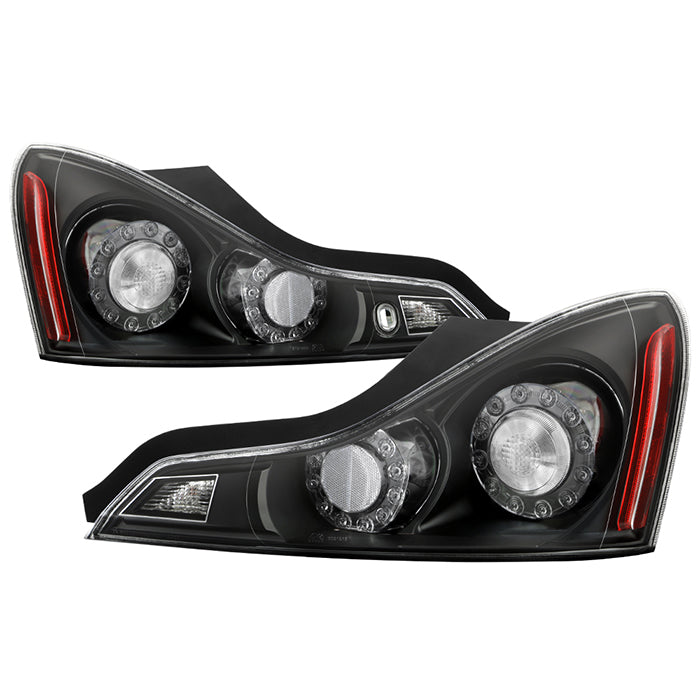 SPYDER 08-13 Infiniti G35 G37 Coupe Only / Q60 14-15 OEM Style Tail Lights - Black 9047534