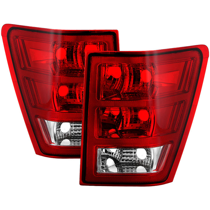SPYDER 05-06 Jeep Grand Cherokee Style Tail Lights -Red Clear (ALT-JH-JGC05-OE-RC) 9054709