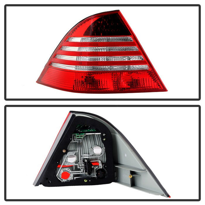 SPYDER Xtune Mercedes Benz W220 S-Class 00-05 LED Tail Lights Red Clear ALT-JH-MBW220-LED-RC 9028441