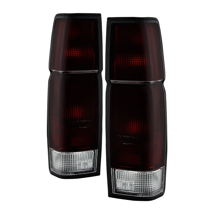 SPYDER 86-97 Nissan Hardbody Pickup OEM Tail Lights - Red Smoke 9047138