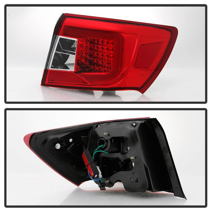 SPYDER xTune Subaru Impreza WRX 08-14 LED Tail Lights - Red/Clear ALT-JH-SIWRX08-LBLED-RC 9045417