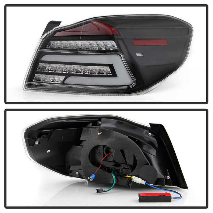SPYDER 15-19 Subaru Impreza/WRX STi Light Bar LED Tail Lights - Black 9049095