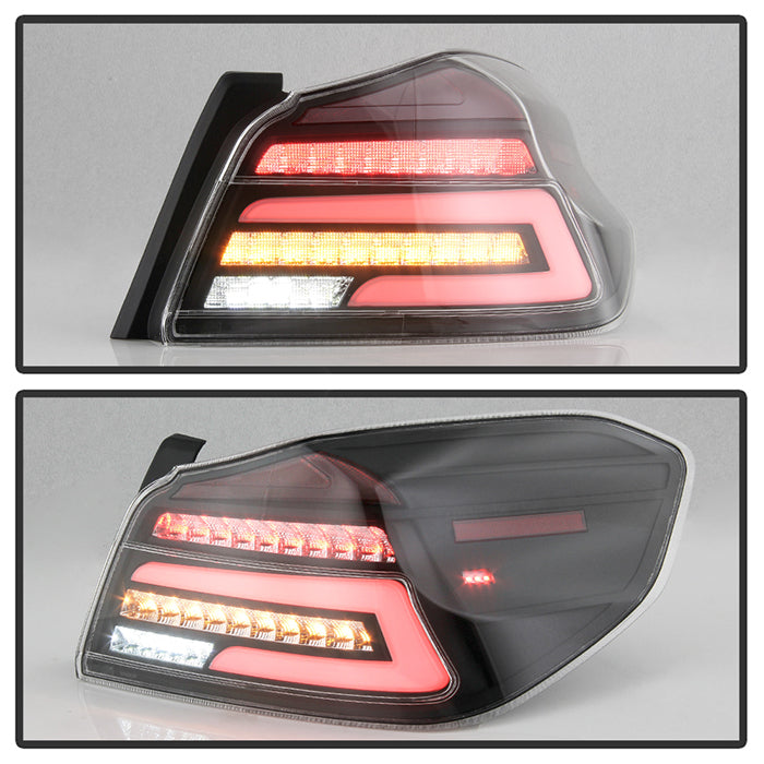 SPYDER 15-19 Subaru Impreza/WRX STi Light Bar LED Tail Lights - Black 9049095