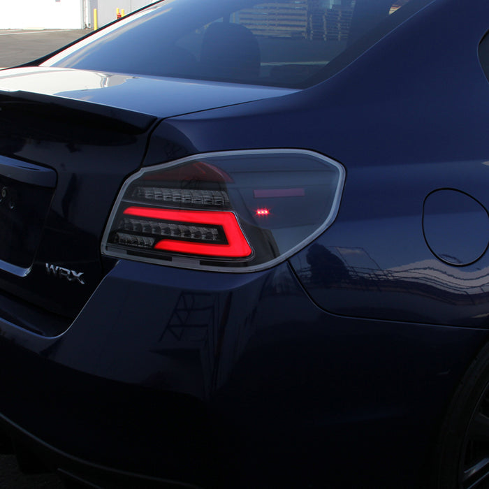 SPYDER 15-19 Subaru Impreza/WRX STi Light Bar LED Tail Lights - Black 9049095