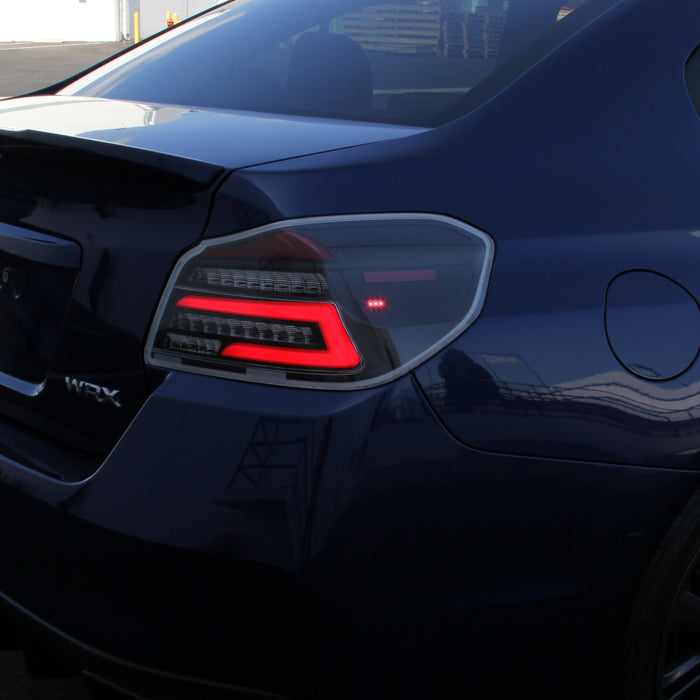 SPYDER 15-19 Subaru Impreza/WRX STi Light Bar LED Tail Lights - Black 9049095