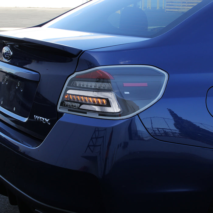 SPYDER 15-19 Subaru Impreza/WRX STi Light Bar LED Tail Lights - Black 9049095