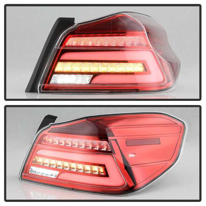 SPYDER 15-19 Subaru Impreza WRX/WRX STi Light Bar LED Tail Lights - Red Clear 9049101
