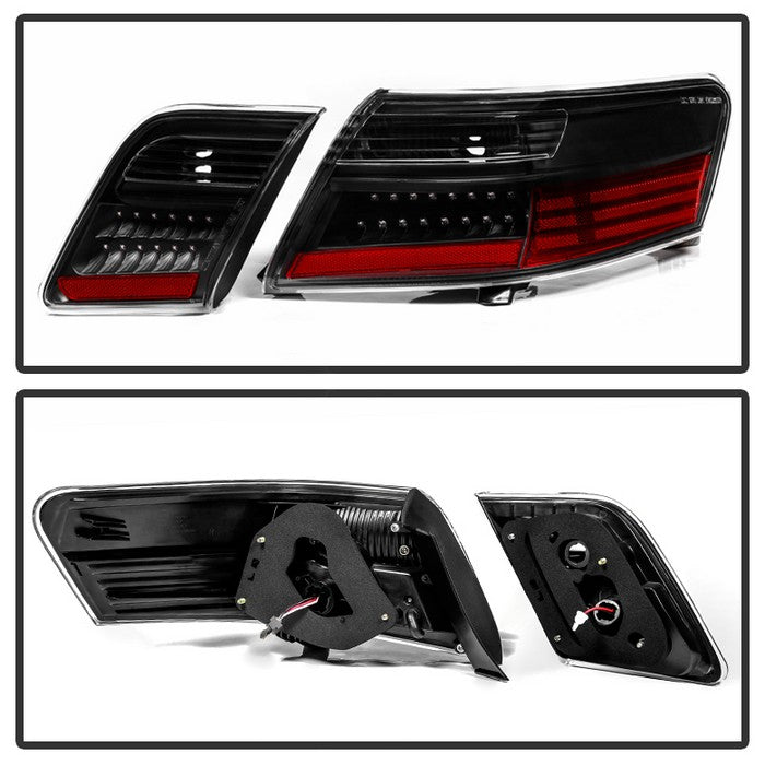 SPYDER Xtune Toyota Camry 07-09 (Does Not Fit The Hybrid) LED Tail Lights Black ALT-JH-TCAM07-LED-BK 9029219