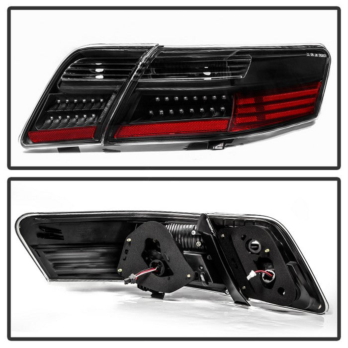 SPYDER Xtune Toyota Camry 07-09 (Does Not Fit The Hybrid) LED Tail Lights Black ALT-JH-TCAM07-LED-BK 9029219