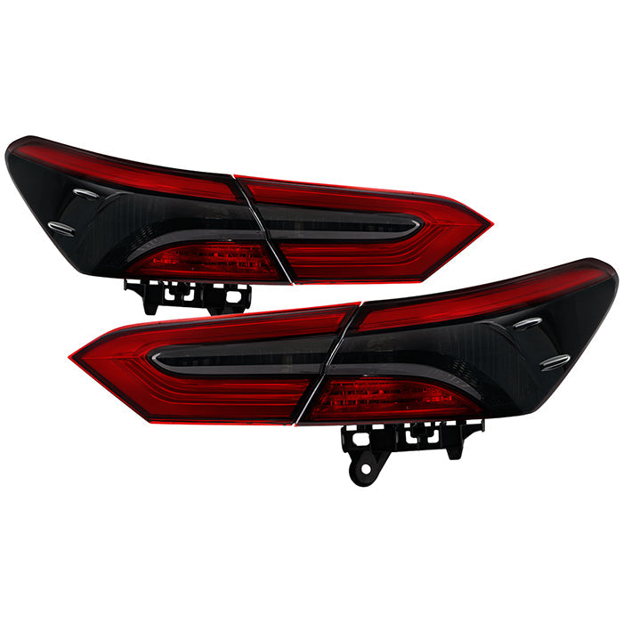 xTune 18-20 Toyota Camry OE Tail Lights - 4 Pieces - w/Signal and Reverse - Red Smoke 9944536