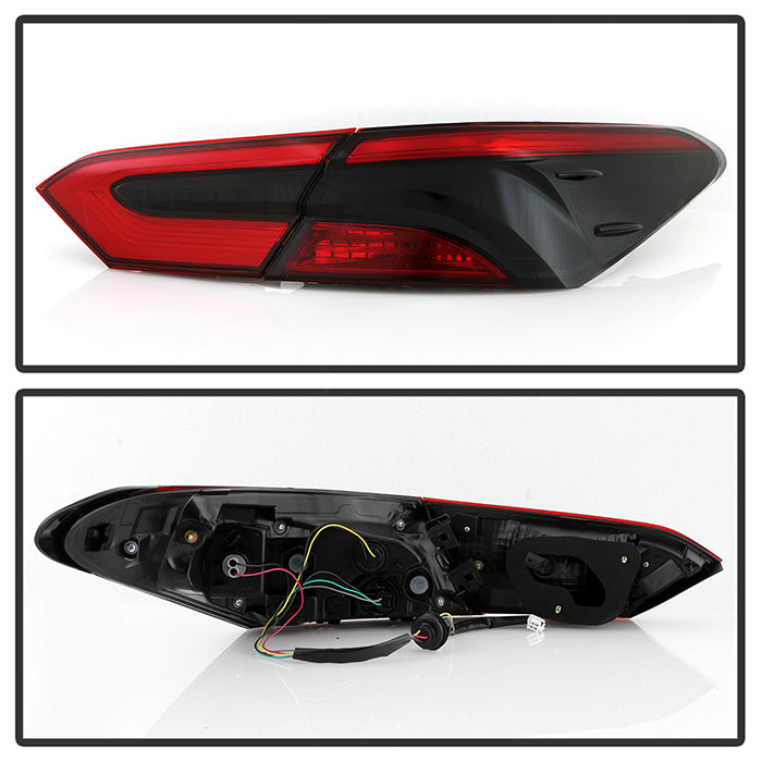 xTune 18-20 Toyota Camry OE Tail Lights - 4 Pieces - w/Signal and Reverse - Red Smoke 9944536