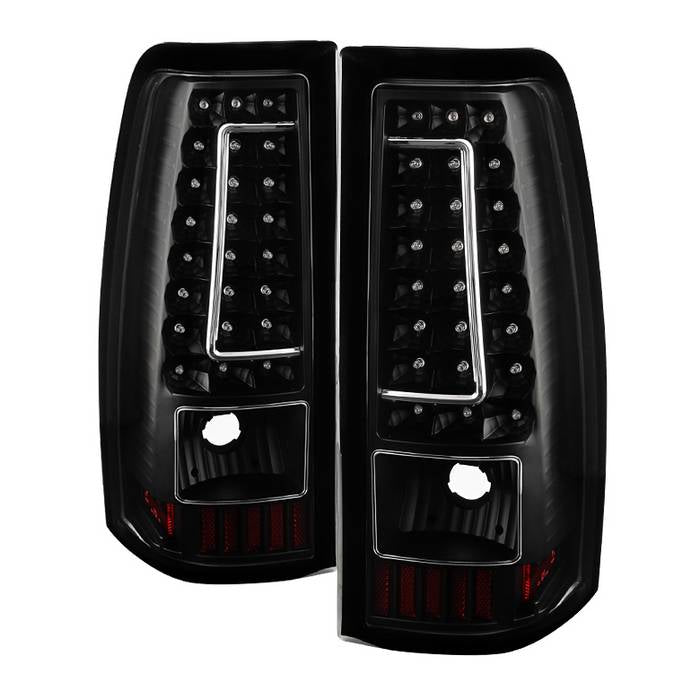 SPYDER Xtune Chevy Silverado 1500-2500-3500 03-06 C-Shape LED Tail Lights Black ALT-ON-CS03-G2-LED-BK 5081261