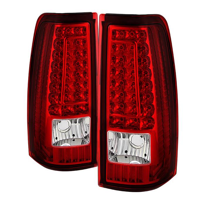 SPYDER Xtune Chevy Silverado 1500-2500-3500 03-06 C-Shape LED Tail Lights Red Clear ALT-ON-CS03-G2-LED-RC 5081285