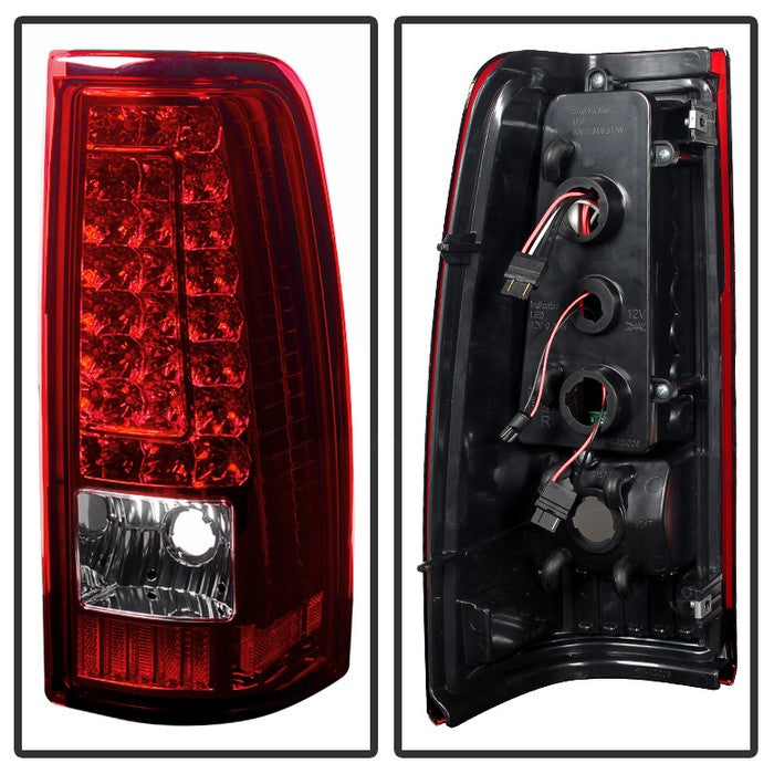 SPYDER Xtune Chevy Silverado 1500-2500-3500 03-06 C-Shape LED Tail Lights Red Clear ALT-ON-CS03-G2-LED-RC 5081285