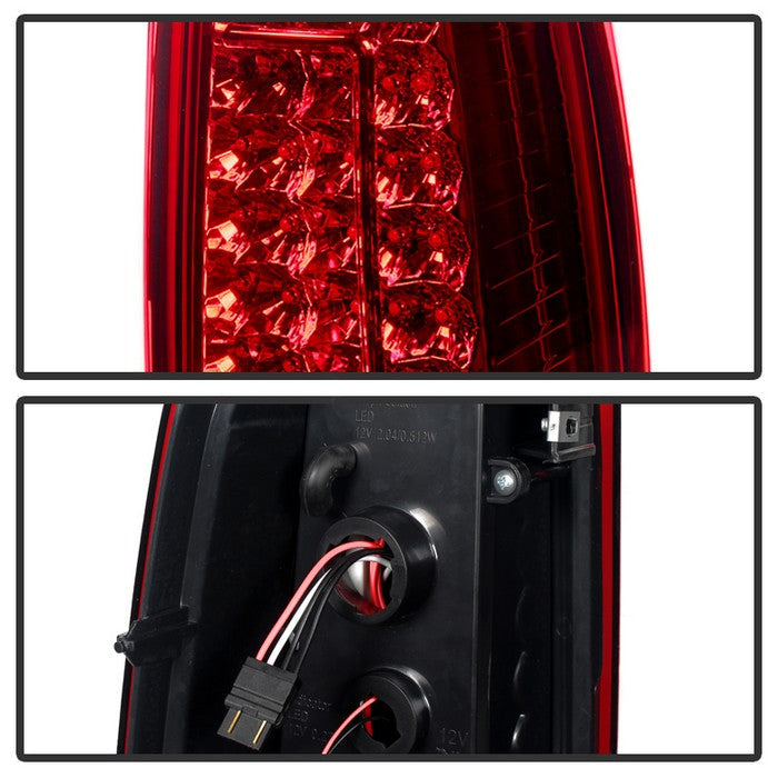 SPYDER Xtune Chevy Silverado 1500-2500-3500 03-06 C-Shape LED Tail Lights Red Clear ALT-ON-CS03-G2-LED-RC 5081285