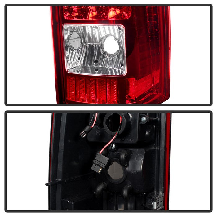 SPYDER Xtune Chevy Silverado 1500-2500-3500 03-06 C-Shape LED Tail Lights Red Clear ALT-ON-CS03-G2-LED-RC 5081285