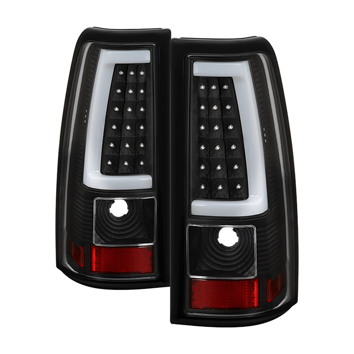 SPYDER xTune 03-07 Chevrolet Silverado 1500/2500 Version 3 LED Tail Lights - Black (ALT-ON-CS03V3-LBLED-BK) 9048708