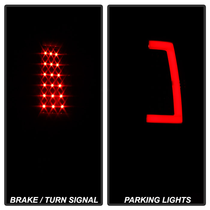 SPYDER xTune 03-07 Chevrolet Silverado 1500/2500 Version 3 LED Tail Lights - Black (ALT-ON-CS03V3-LBLED-BK) 9048708