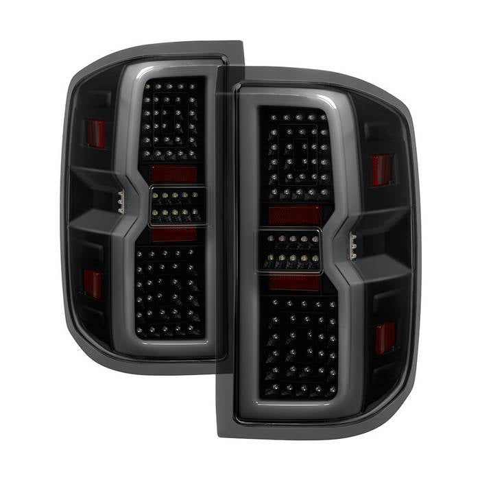 SPYDER xTune 14-16 Chevrolet Silverado 1500 Light Bar LED Tail Lights - Black Smoke (ALT-ON-CS14-LBLED-BSM) 9040306