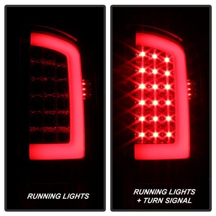 SPYDER xTune 02-06 Dodge Ram 1500 Light Bar LED Tail Light - Red Clear (ALT-ON-DRAM02V3-LBLED-RC) 9040276