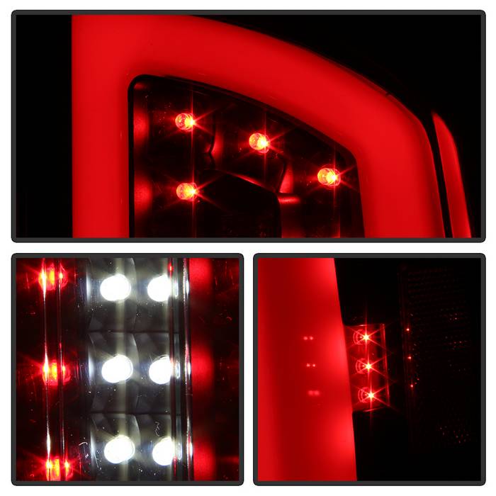 SPYDER xTune 07-08 Dodge Ram 1500 Light Bar LED Tail Lights - Blk Smoke ALT-ON-DRAM06-LBLED-BSM 9044007