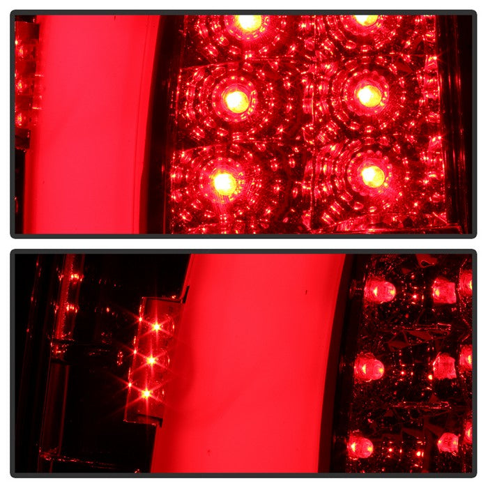 SPYDER xTune Ford F150 Styleside 97-03 Light Bar LED Tail Lights - Red Clear ALT-ON-FF15097-LBLED-RC 5082091