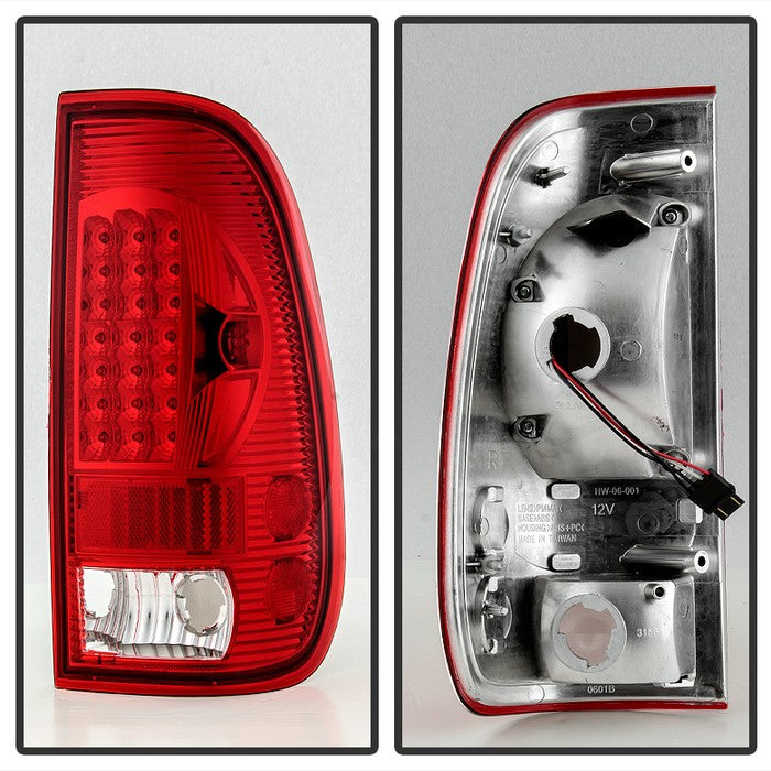 SPYDER Xtune Ford F150 Styleside 97-03 Super Duty 99-07 LED Tail Lights Red Smoke ALT-ON-FF15097-LED-RC 5034076