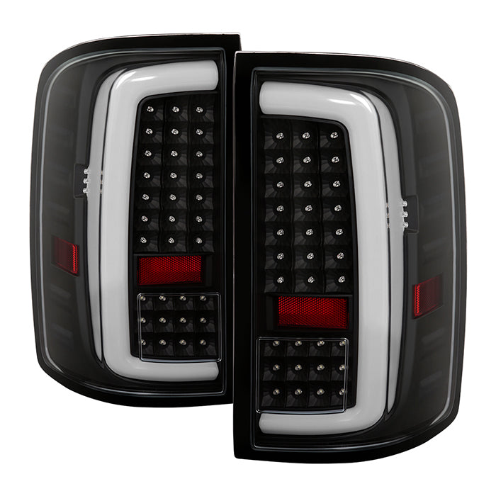 xTune GMC Sierra 1500 14-18 2500HD/3500HD 15-19 LED Tail Lights - Black ALT-ON-GS14-LBLED-BK 9050213