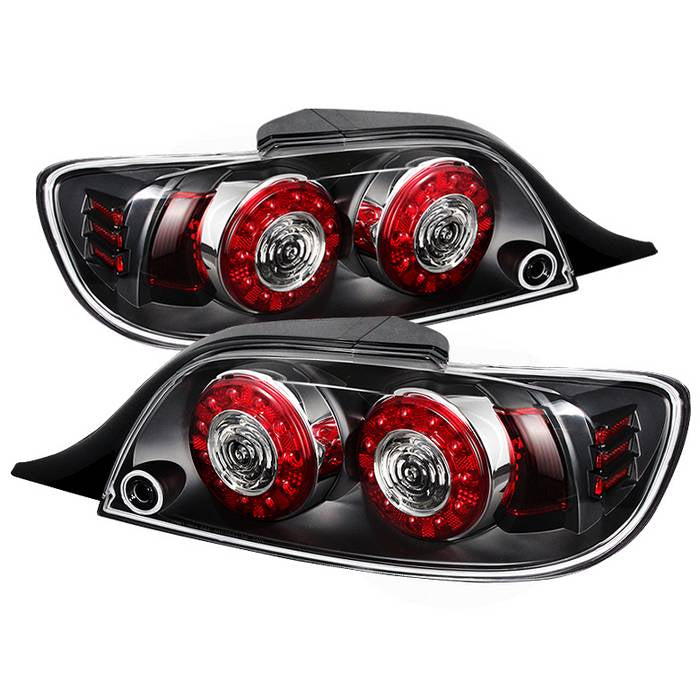 SPYDER Xtune Mazda Rx-8 04-08 LED Tail Lights Black ALT-ON-MRX804-LED-BK 5081209