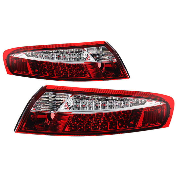 SPYDER Xtune Porsche 911 996 ( Non 4S. Turbo. GT3 ) 99-04 LED Tail Lights Red Clear ALT-ON-P99699-LED-RC 5013132