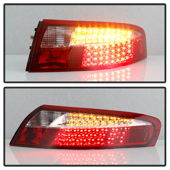 SPYDER Xtune Porsche 911 996 ( Non 4S. Turbo. GT3 ) 99-04 LED Tail Lights Red Clear ALT-ON-P99699-LED-RC 5013132