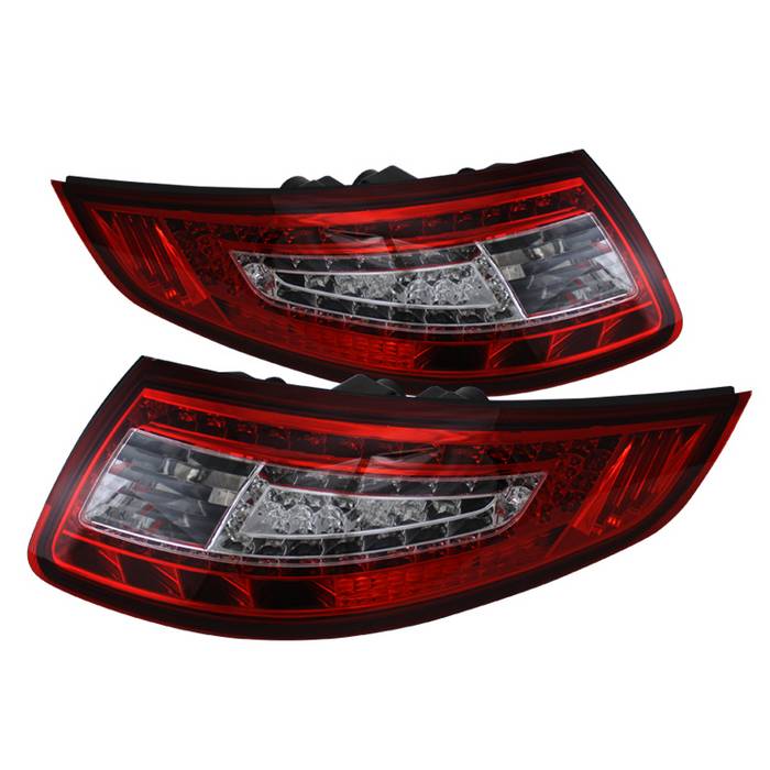 SPYDER Xtune Porsche 911 997 05-08 LED Tail Lights Red Clear ALT-ON-P99705-LED-RC 5008848