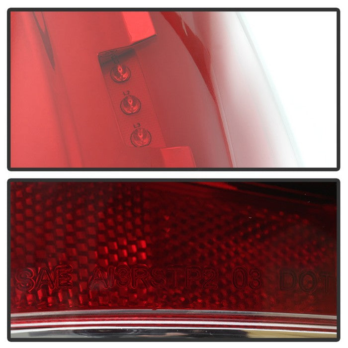 SPYDER xTune 05-15 Toyota Tacoma (Excl LED Tail Light) LED Tail Lights - Red Clear (ALT-ON-TT05-LBLED-RC) 5082138