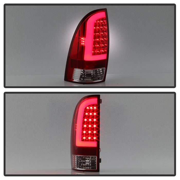 SPYDER xTune 05-15 Toyota Tacoma (Excl LED Tail Light) LED Tail Lights - Red Clear (ALT-ON-TT05-LBLED-RC) 5082138