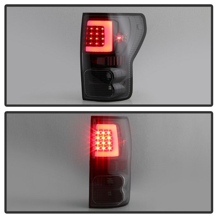 SPYDER xTune 07-13 Toyota Tundra Light Bar LED Tail lights - Black (ALT-ON-TTU07V2-LBLED-BK) 9038563