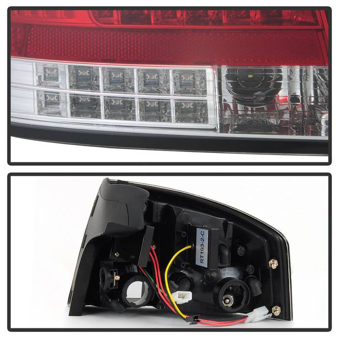 Spyder Audi A4 4Dr 06-08 LED Tail Lights Red Clear ALT-YD-AA406-G2-LED-RC 5029294