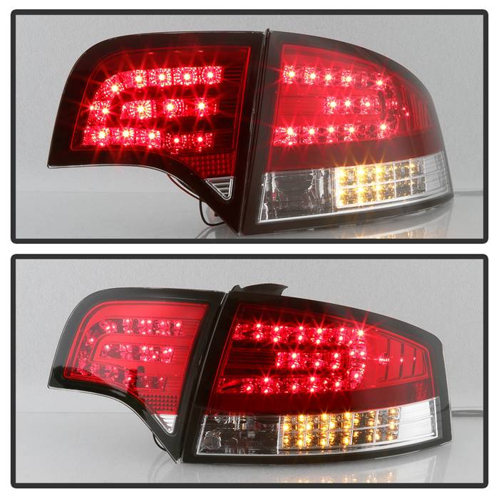 Spyder Audi A4 4Dr 06-08 LED Tail Lights Red Clear ALT-YD-AA406-G2-LED-RC 5029294