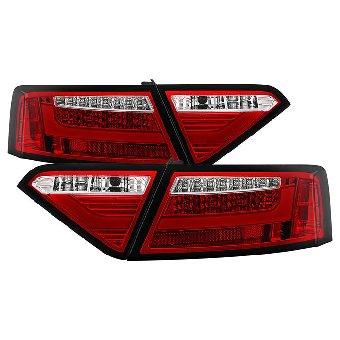 Spyder 08-12 Audi A5 LED Tail Lights - Red Clear ALT-YD-AA508V2-LED-RC 5083258