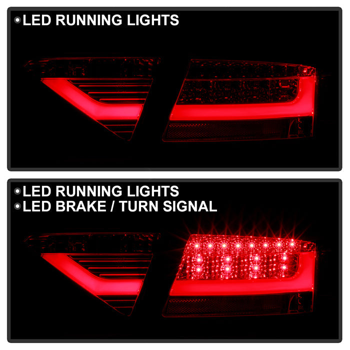 Spyder 08-12 Audi A5 LED Tail Lights - Red Clear ALT-YD-AA508V2-LED-RC 5083258