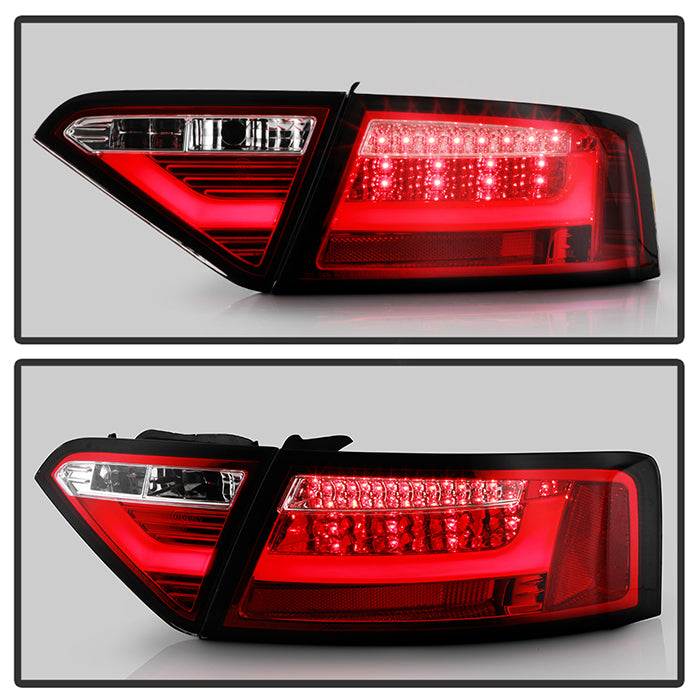 Spyder 08-12 Audi A5 LED Tail Lights - Red Clear ALT-YD-AA508V2-LED-RC 5083258