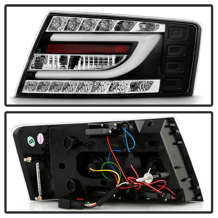 Spyder Audi A6 05-08 4Dr Sedan( not fit Quattro) Light Bar LED Tail Lights Blk ALT-YD-AA605-LBLED-BK 5079602