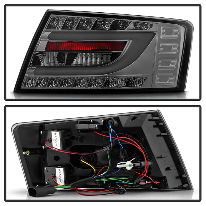 Spyder Audi A6 05-08 4Dr Sedan Only Light Bar LED Tail Lights Smke ALT-YD-AA605V2-LBLED-SM 5080776