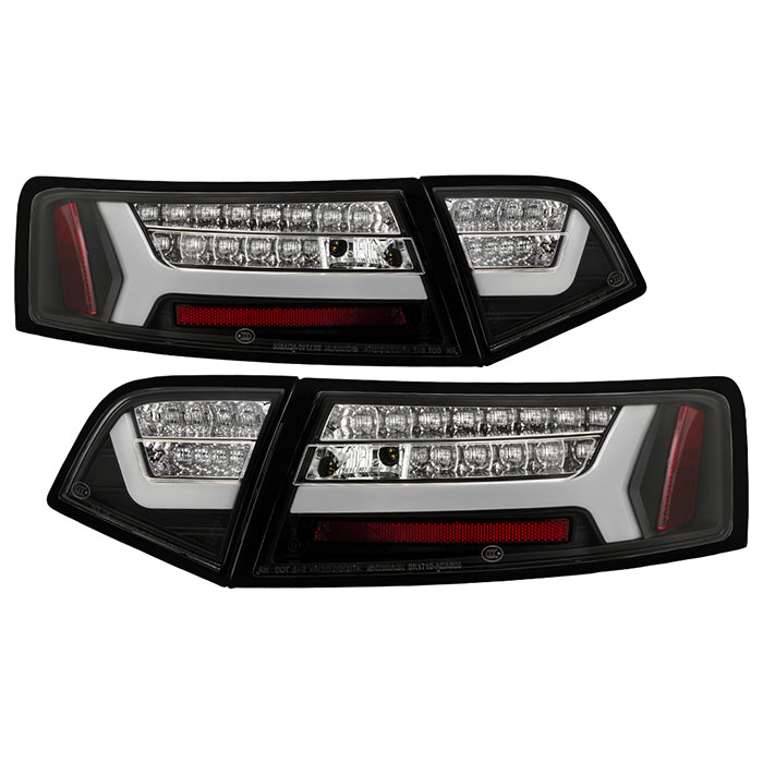 Spyder 09-12 Audi A6 LED Tail Lights - Black (ALT-YD-AA609-LED-BK) 5085160