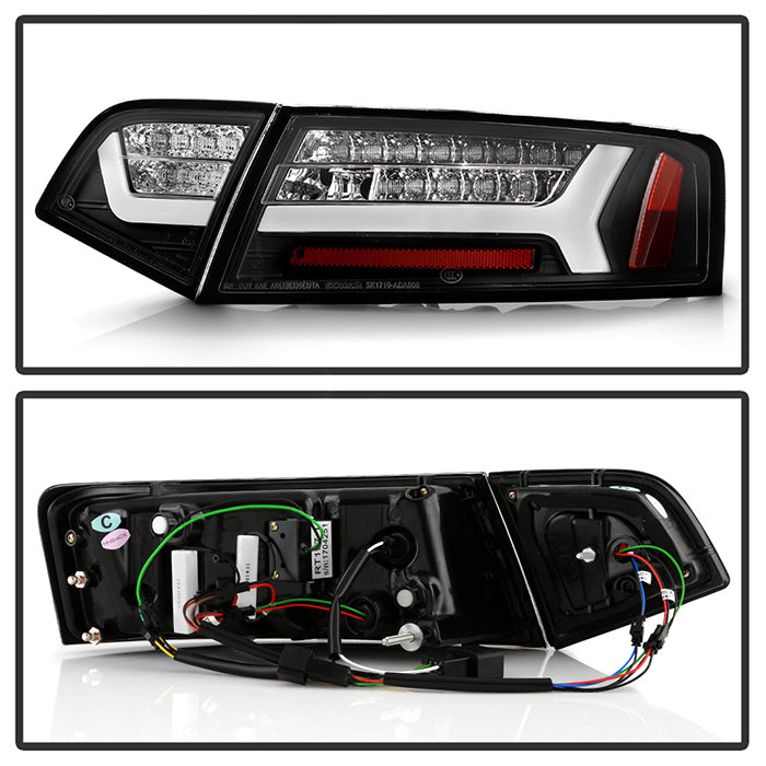 Spyder 09-12 Audi A6 LED Tail Lights - Black (ALT-YD-AA609-LED-BK) 5085160