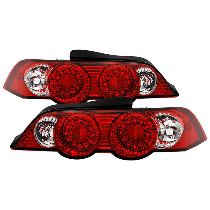 Spyder Acura RSX 02-04 LED Tail Lights Red Clear ALT-YD-ARSX02-LED-RC 5000385